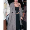 Taylor Swift Gray Plaid Coat – Elegant Oversized Houndstooth Trench Coat